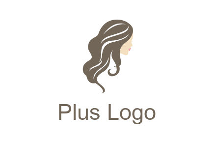 girl with wavy hair logo
