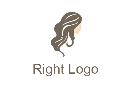 girl with wavy hair logo