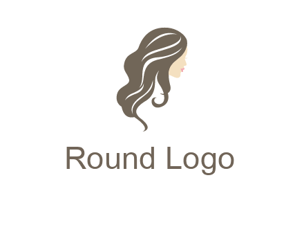 girl with wavy hair logo