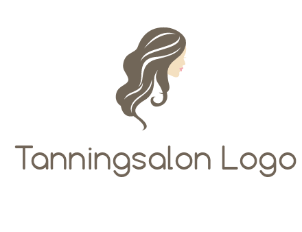 girl with wavy hair logo