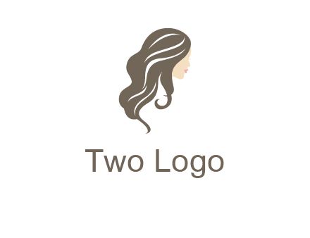 girl with wavy hair logo