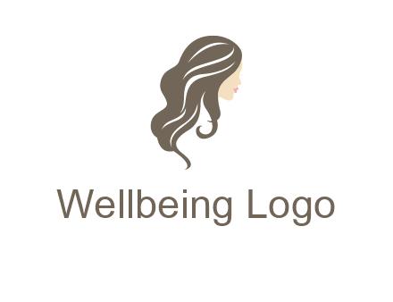 girl with wavy hair logo