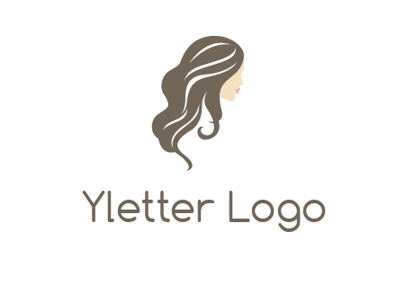 girl with wavy hair logo