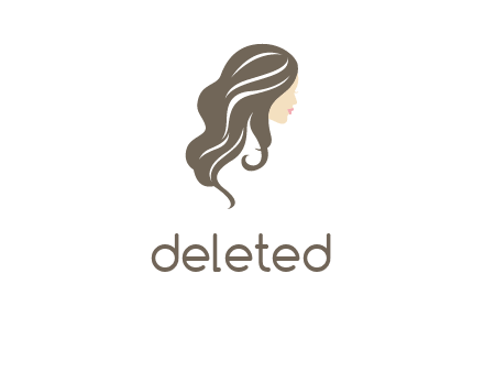 girl with wavy hair logo