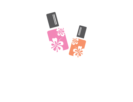 Nail polish or studio logo design for beauty Vector Image