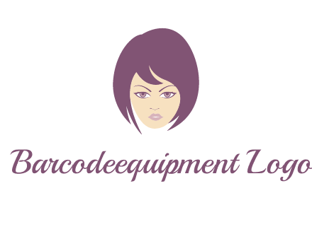 woman with bob cut hairstyle logo