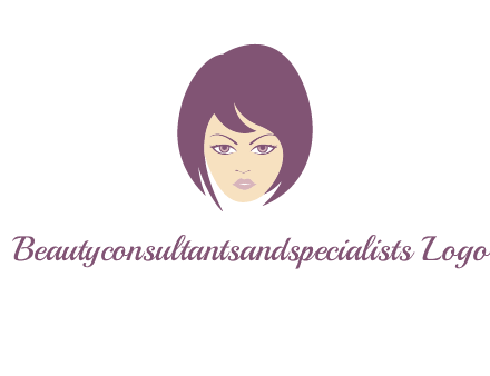 woman with bob cut hairstyle logo