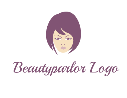 woman with bob cut hairstyle logo