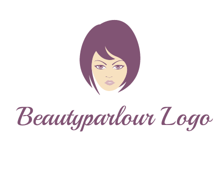 woman with bob cut hairstyle logo