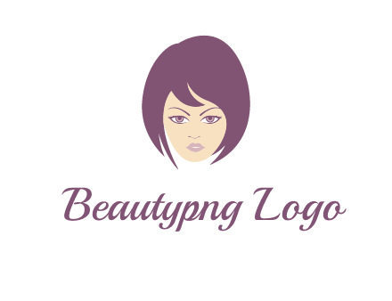 woman with bob cut hairstyle logo