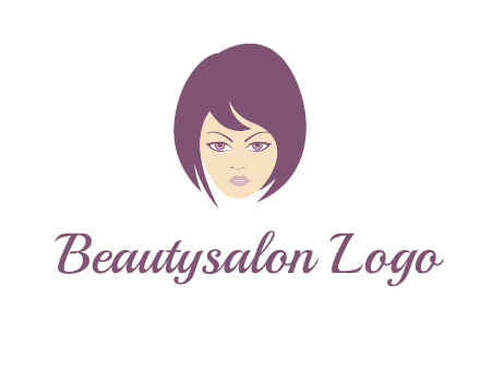 woman with bob cut hairstyle logo