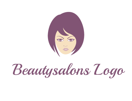woman with bob cut hairstyle logo