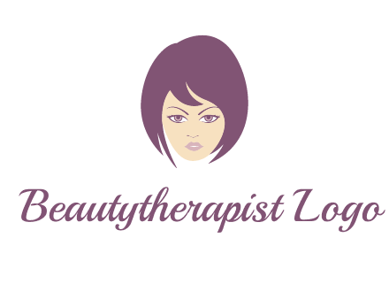 woman with bob cut hairstyle logo