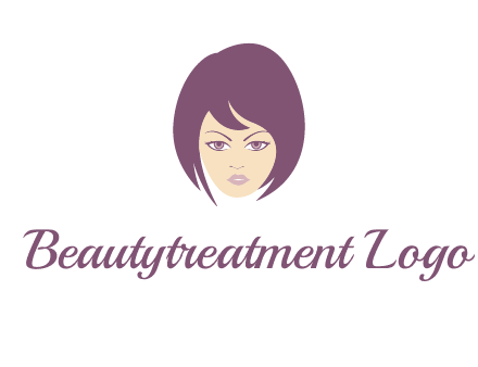 woman with bob cut hairstyle logo