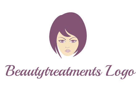 woman with bob cut hairstyle logo