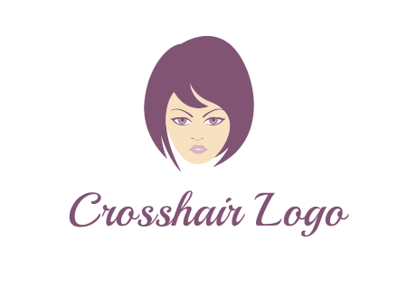 woman with bob cut hairstyle logo