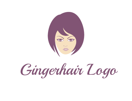 woman with bob cut hairstyle logo