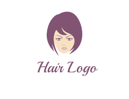 woman with bob cut hairstyle logo