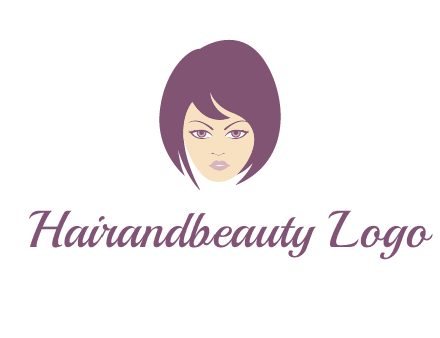 woman with bob cut hairstyle logo