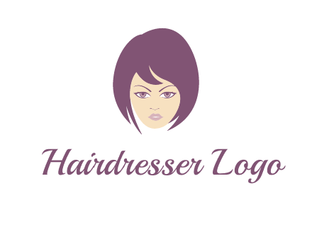 woman with bob cut hairstyle logo