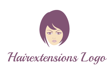 woman with bob cut hairstyle logo