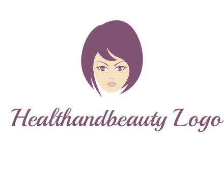 woman with bob cut hairstyle logo