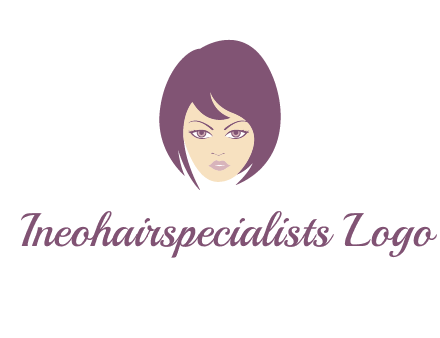 woman with bob cut hairstyle logo