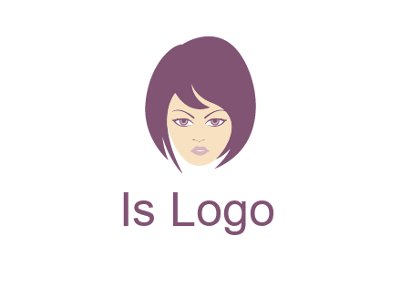 woman with bob cut hairstyle logo