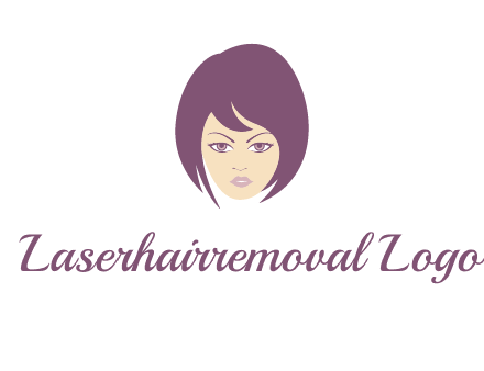 woman with bob cut hairstyle logo