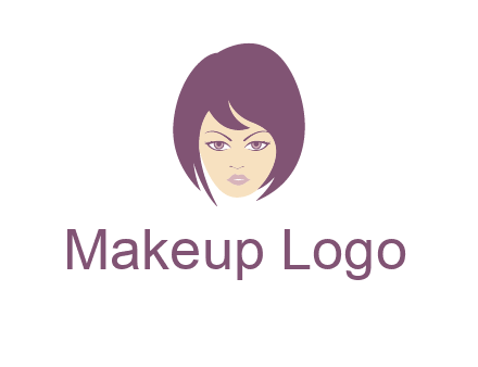 woman with bob cut hairstyle logo