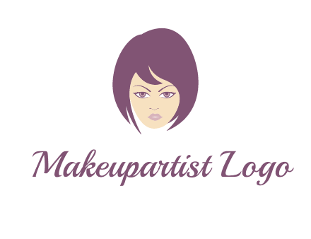 woman with bob cut hairstyle logo