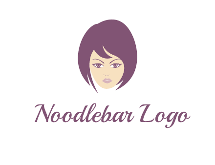 woman with bob cut hairstyle logo