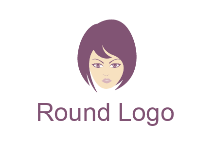 woman with bob cut hairstyle logo