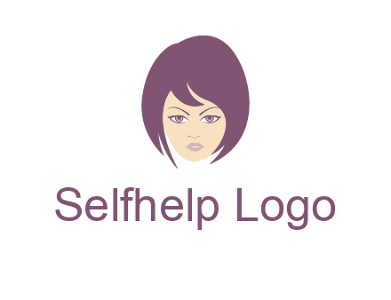 woman with bob cut hairstyle logo