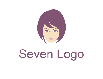 woman with bob cut hairstyle logo