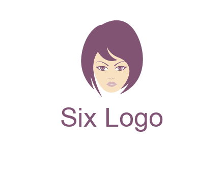 woman with bob cut hairstyle logo