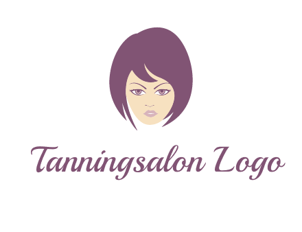 woman with bob cut hairstyle logo