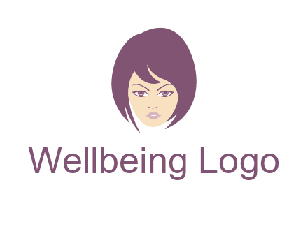 woman with bob cut hairstyle logo