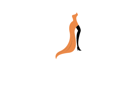 Abstract dress boutique logo vector design. Abstract dress boutique with  silhouette of women beauty and fashion logo design | CanStock