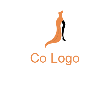 leg in slit dress logo