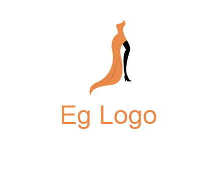 leg in slit dress logo