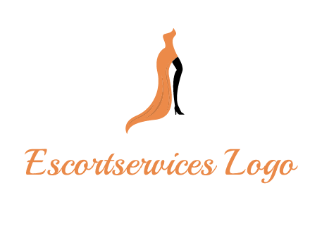 leg in slit dress logo