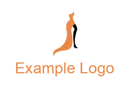 leg in slit dress logo