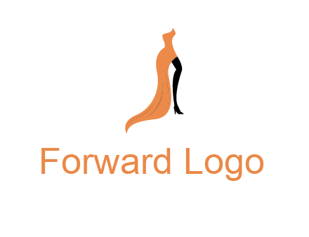 leg in slit dress logo