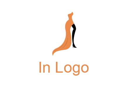 leg in slit dress logo