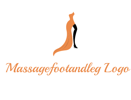 leg in slit dress logo