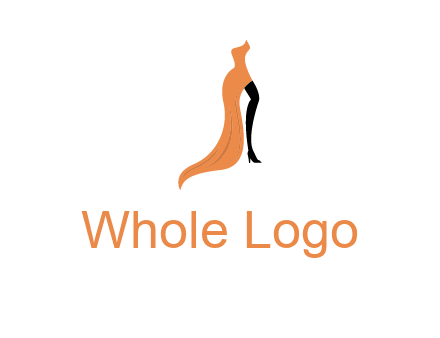 leg in slit dress logo