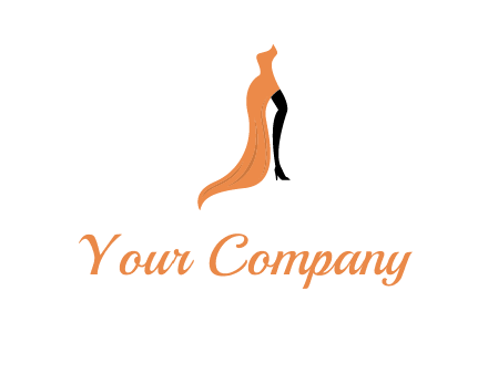 leg in slit dress logo