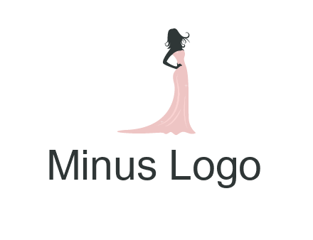 woman posing in strapless dress logo