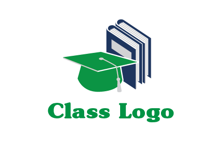 books with graduation cap logo